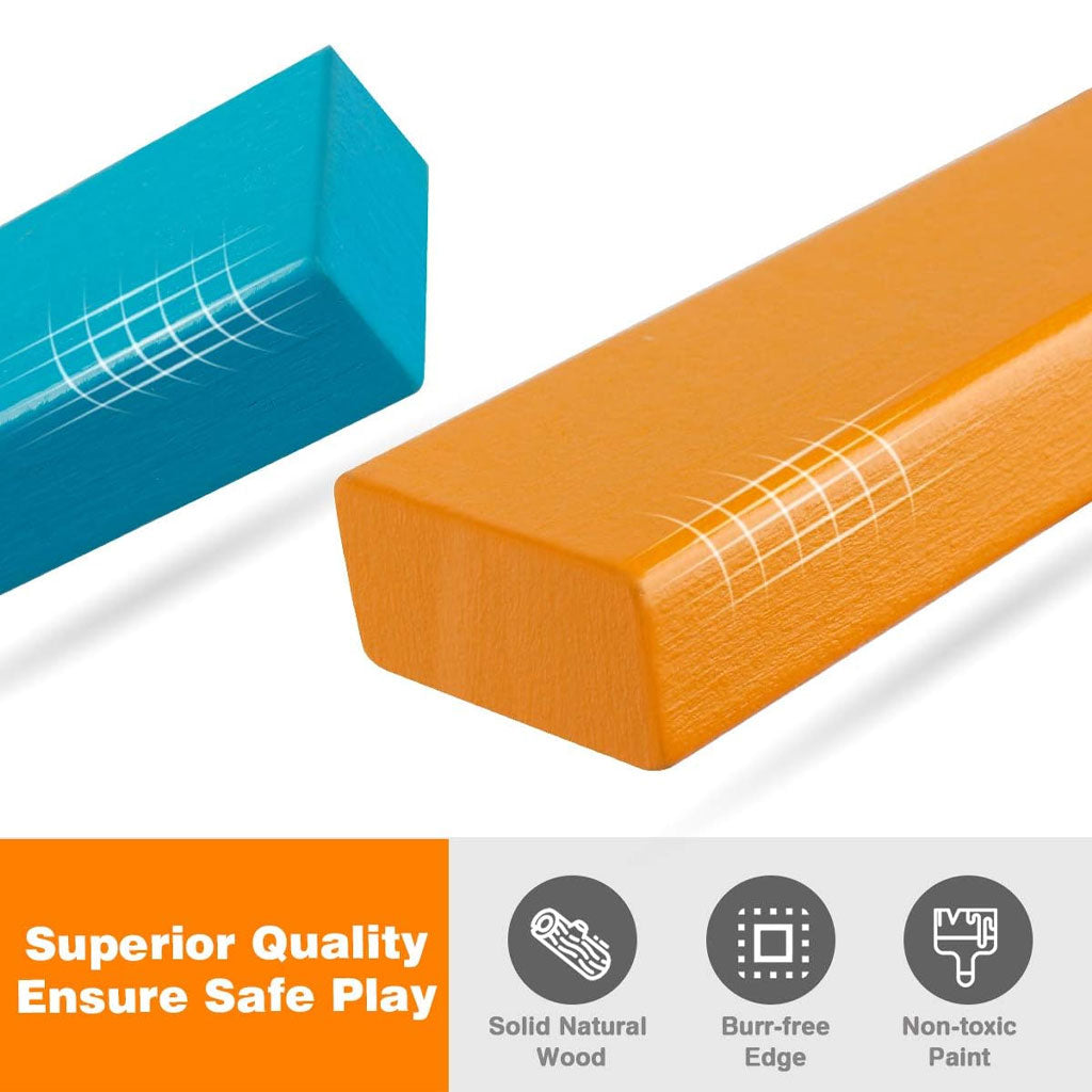 Jeu d’Équilibre Cubes Colorés Enfant avec Dé