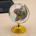 Globe Décoratif en Cristal Rotatif Élégant