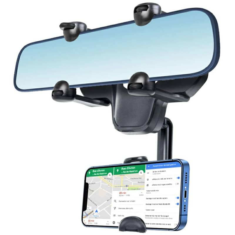 Support Téléphone Rétroviseur Voiture – Réglable et Stable, Utilisation Sécurisée image 3