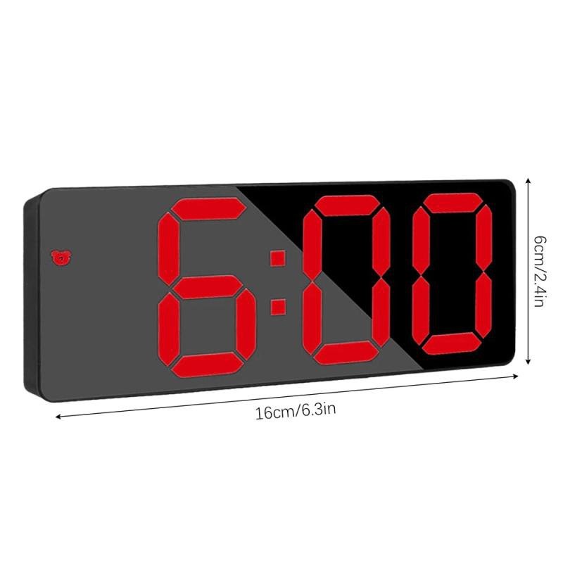 Réveil Numérique LED Ultra-Mince avec Affichage Réglable et Double Alimentation image 5