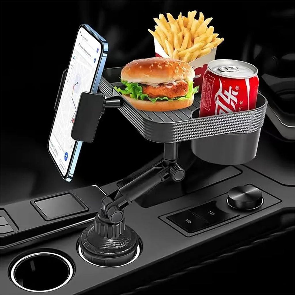 Tablette de voiture rotative pour porte-gobelet – pratique et stable image 0