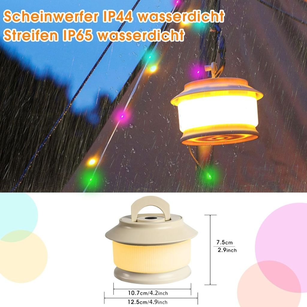Guirlande LED  Rechargeable 20M – Étanche et Portable سلسلة أضواء قابلة لإعادة الشحن بطول 20 متر – مقاومة للماء وقابلة للنقل image 3