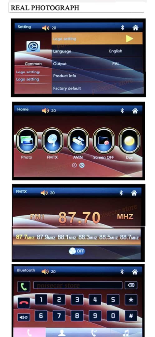 Rétroviseur Moniteur LCD 7" Full HD avec Bluetooth & MP5 image 4