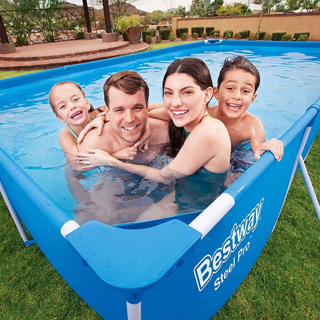 Piscine Tubulaire Rectangulaire Steel Pro 400 x 211 x 81 cm Bestway – مسبح عائلي بإطار قوي وسعة كبيرة image 1