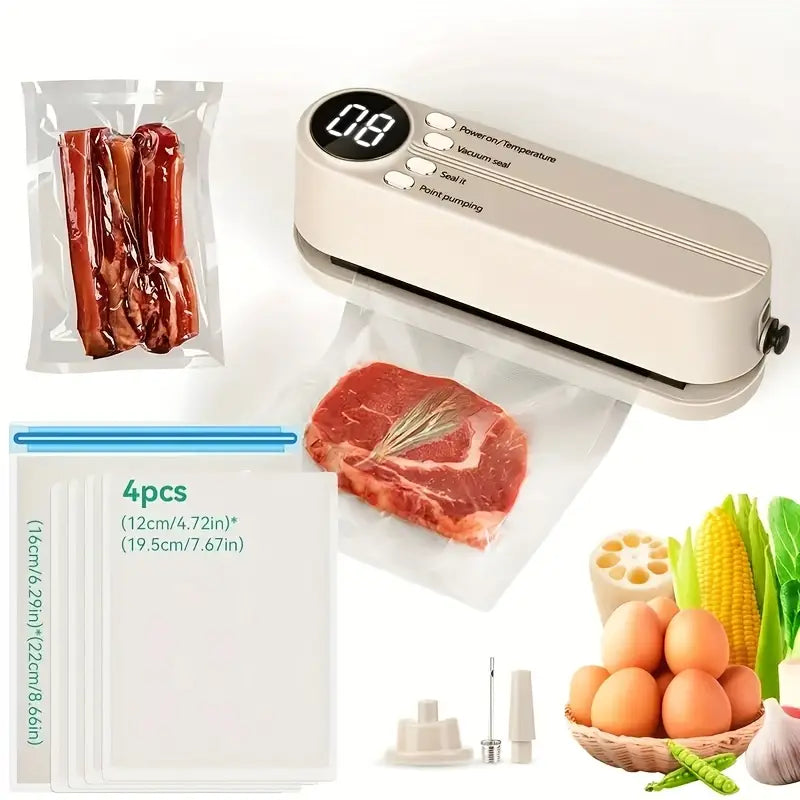 Mini scelleuse sous vide et Extracteur d’air portable 60 kPa avec 3 niveaux de température image 4