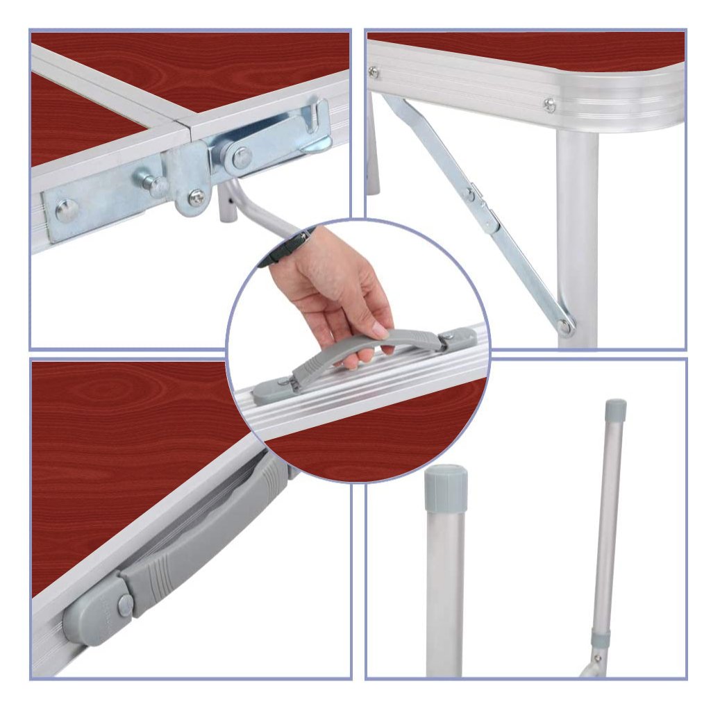 Table pliante valise Portable en métal aluminium 120 x 60 x 70 cm image 1