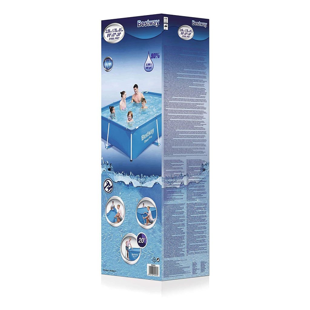 Piscine Tubulaire Steel Pro 259 x 170 x 61 cm Bestway – مسبح عائلي بإطار معدني قوي image 2