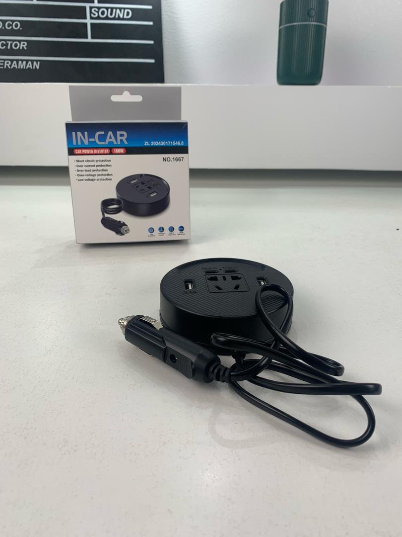 Onduleur Voiture 150W avec 4 Ports USB & Prise Secteur Universelle image 1