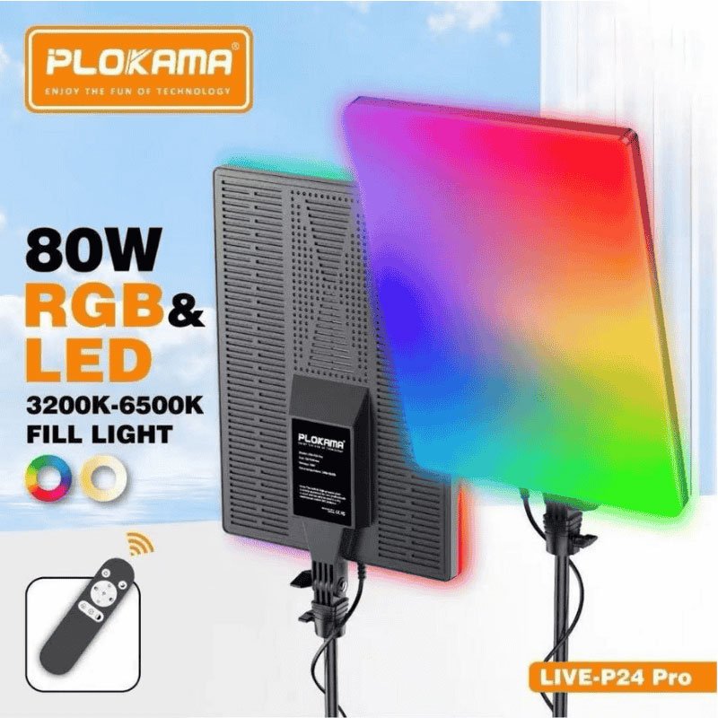 Éclairage LED RGB Professionnel pour Créateurs – Plokama LIVE-P24 Pro 80W image 3