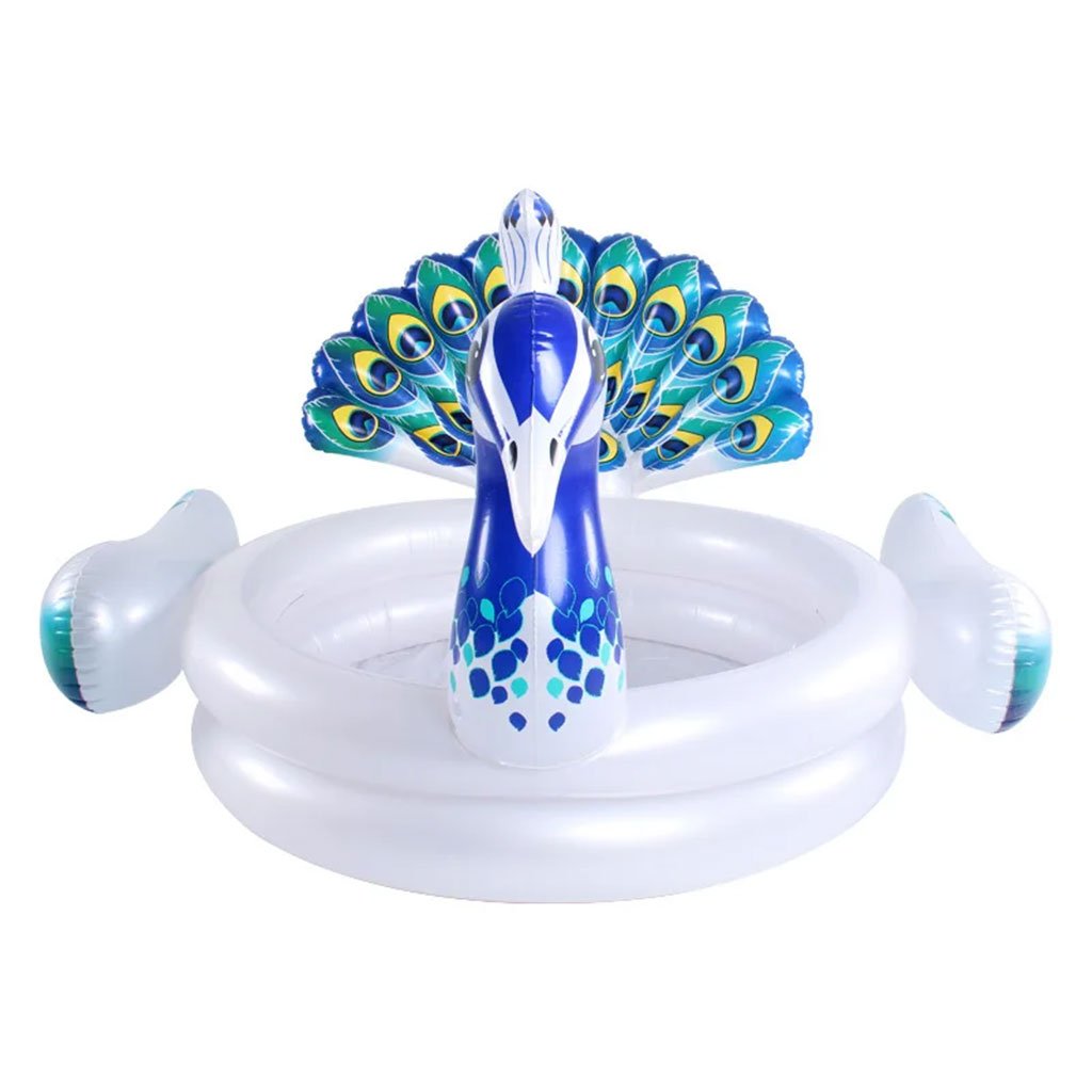 Bouée Gonflable pour Enfants – Design Paon 3D Coloré | عوامة سباحة للأطفال بشكل طائر الطاووس ثلاثي الأبعاد image 2