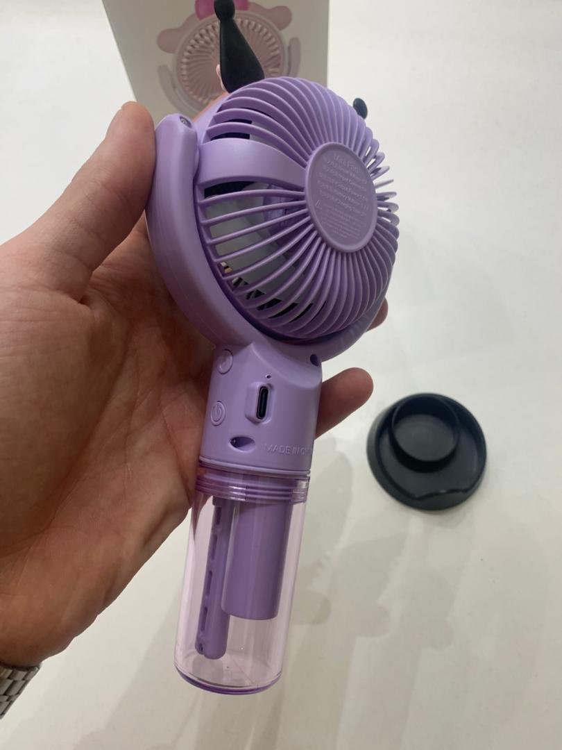 Ventilateur Portable avec Brumisateur USB – 4 Vitesses Rechargeables image 1