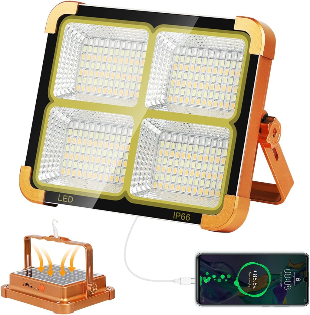 Projecteur LED étanche Rechargeable 4 modes D'éclairage Power-Bank 1000W image 3