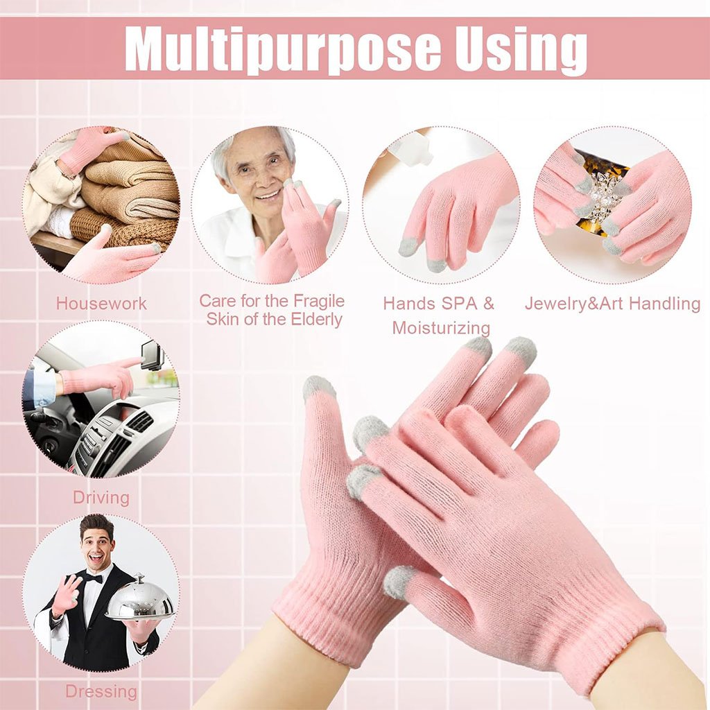 Gants Hydratants Coton avec Écran Tactile – Soin Nuit Mains Sèches image 0