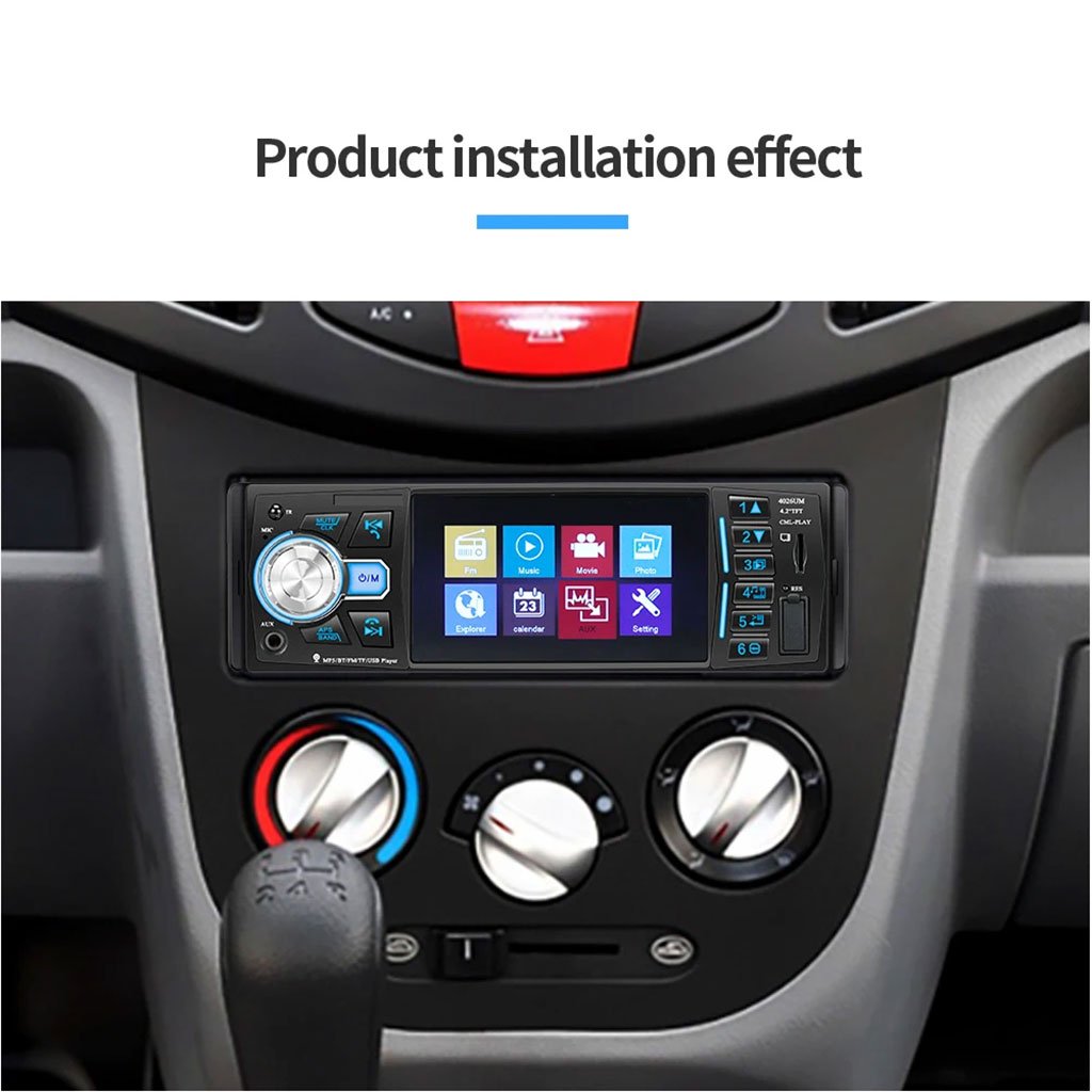 Autoradio Multimédia 4.1" avec Bluetooth et Support Caméra de Recul image 2