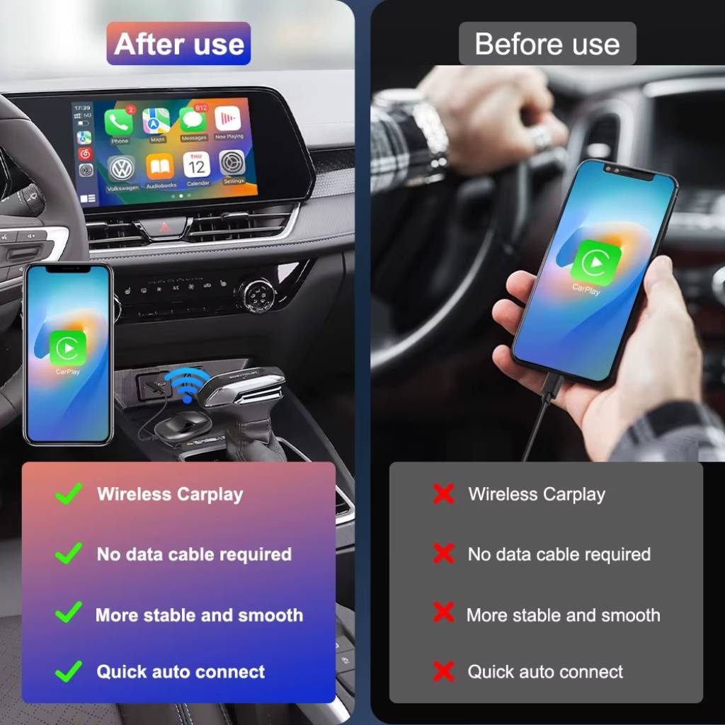 Boîtier CarPlay AI Intelligent – Connexion Sans Fil & Streaming Multimédia image 2