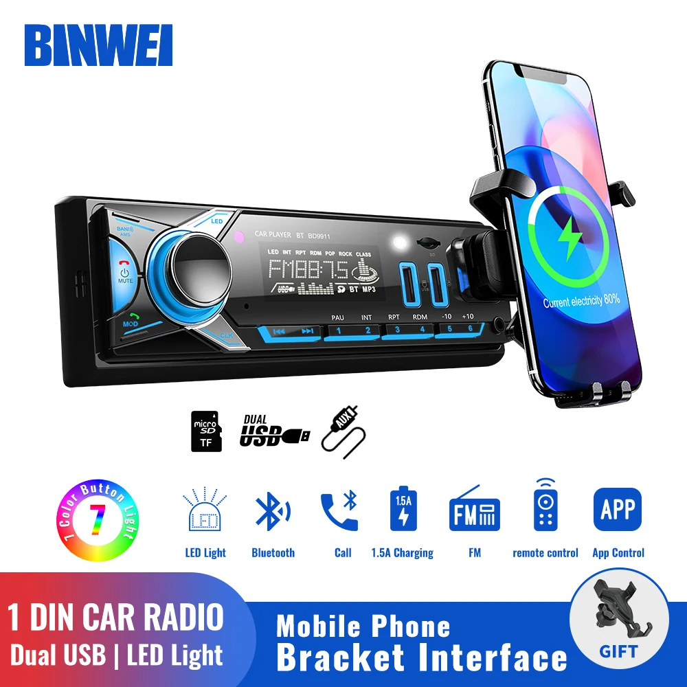 Autoradio Bluetooth FM 12V – Écran LCD – USB/TF – 60W image 3