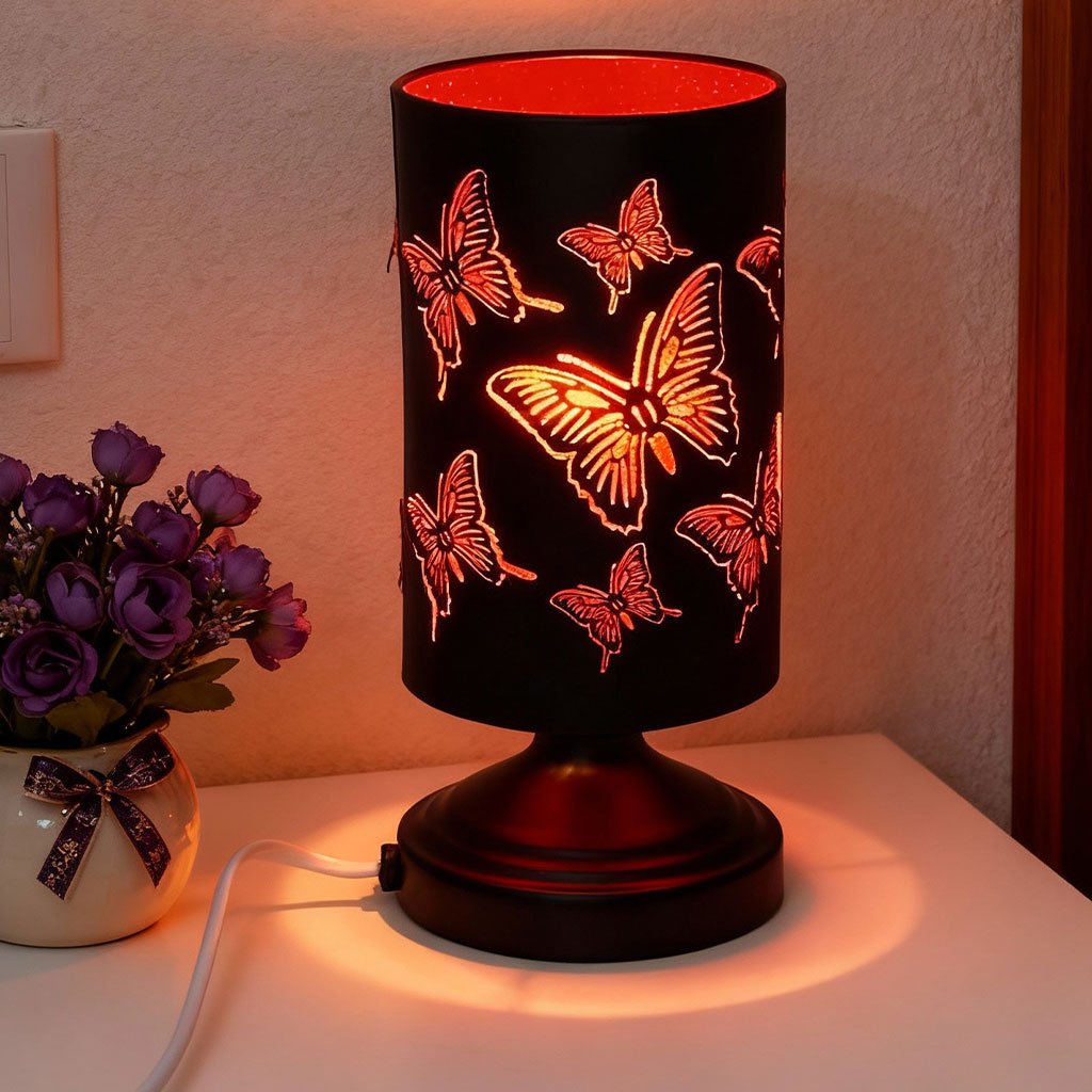 Lampe Décorative à Motifs Papillons – Lumière Douce et Ambiance Poétique image 0