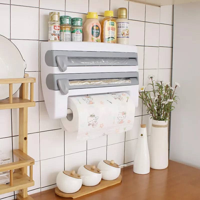 Distributeur Papier Multifonction 4 en 1 avec Lames de Coupe et Rangement image 0