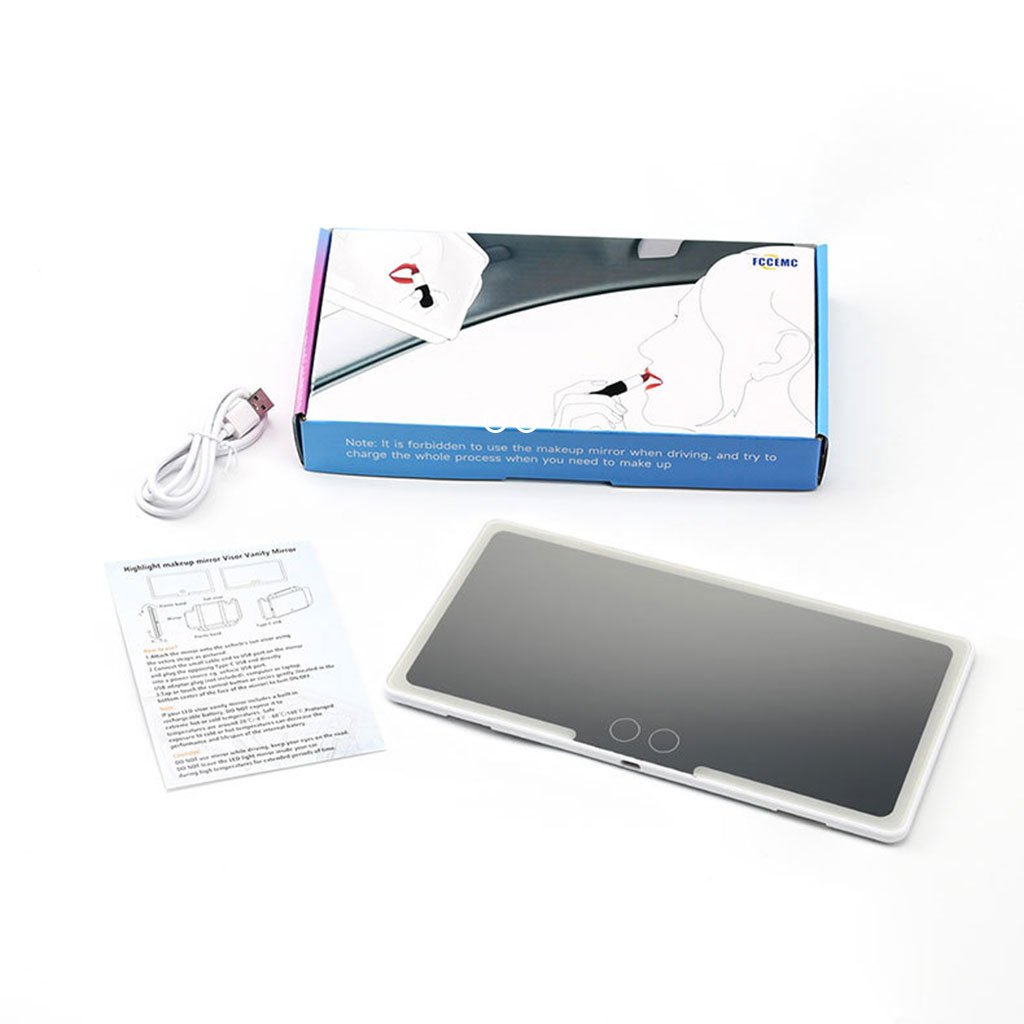 Miroir de courtoisie rechargeable à double boutons – 3 modes d’éclairage image 4