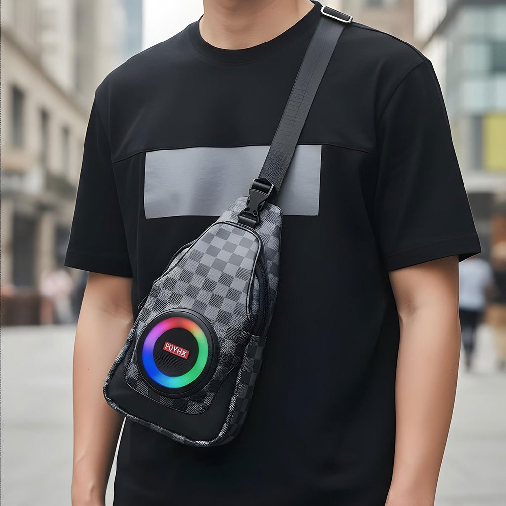 à Bandoulière avec Haut Parleur Bluetooth Rechargeable RGB CH-M818 image 3