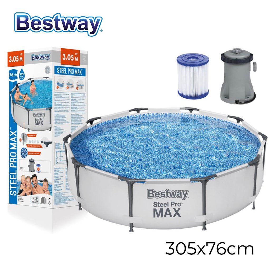Piscine Ronde Autoportante 305 x 76 cm avec Pompe de Filtration – مسبح دائري مع مضخة تنقية image 3