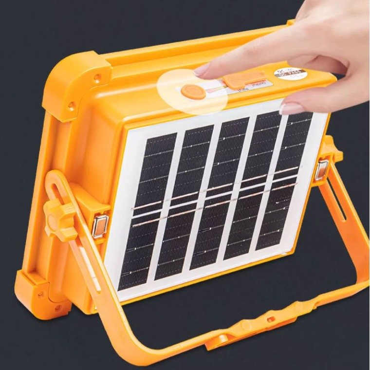 Projecteur LED Solaire rechargeable multifonction – puissance et outils dans un seul appareil image 1