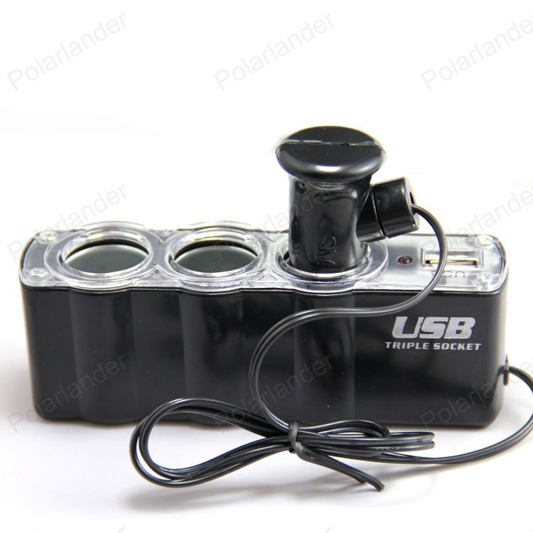 Chargeur Allume-Cigare Voiture 3 Prises avec Port USB – WF-0096 image 4