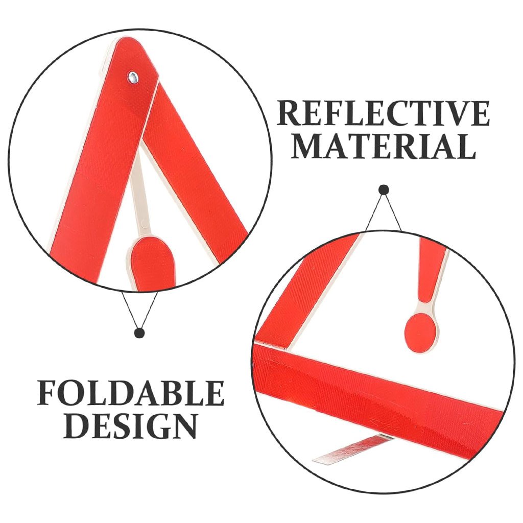 Triangle de Signalisation Réfléchissant – Sécurité Routière en Toute Situation image 1