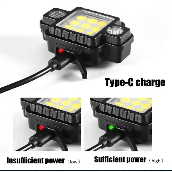 Lampe Frontale Compacte COB & XPG – Rechargeable USB, 5 Modes, Support Magnétique image 2