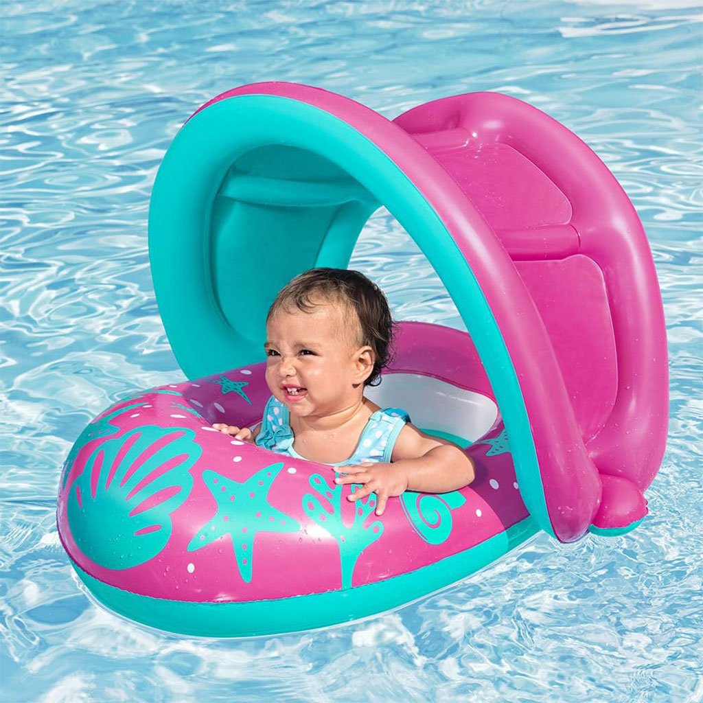 Bouée Gonflable pour Enfants avec Toit Anti-UV – Bestway 34091 | عوامة سباحة قابلة للنفخ للأطفال مع مظلة واقية من الشمس image 0