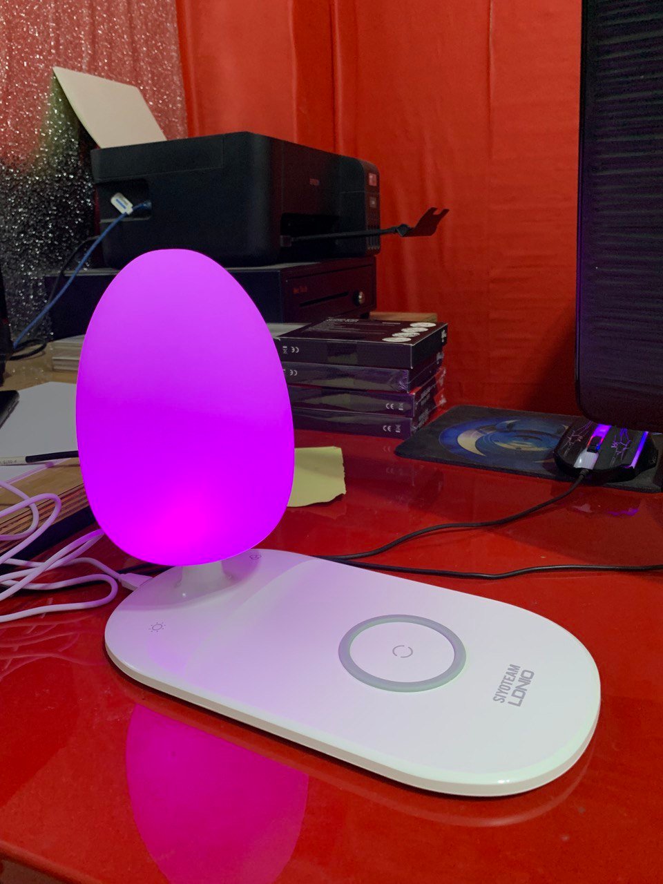 Chargeur Sans Fil 15W avec Lampe LED Intégrée – Modèle Y3, USB-C image 4