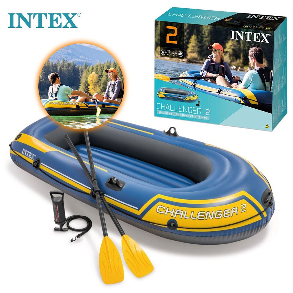 Bateau Gonflable Challenger 2 avec Rames et Pompe – Intex 68367NP | قارب مطاطي Challenger 2 مع مجاديف ومضخة image 3