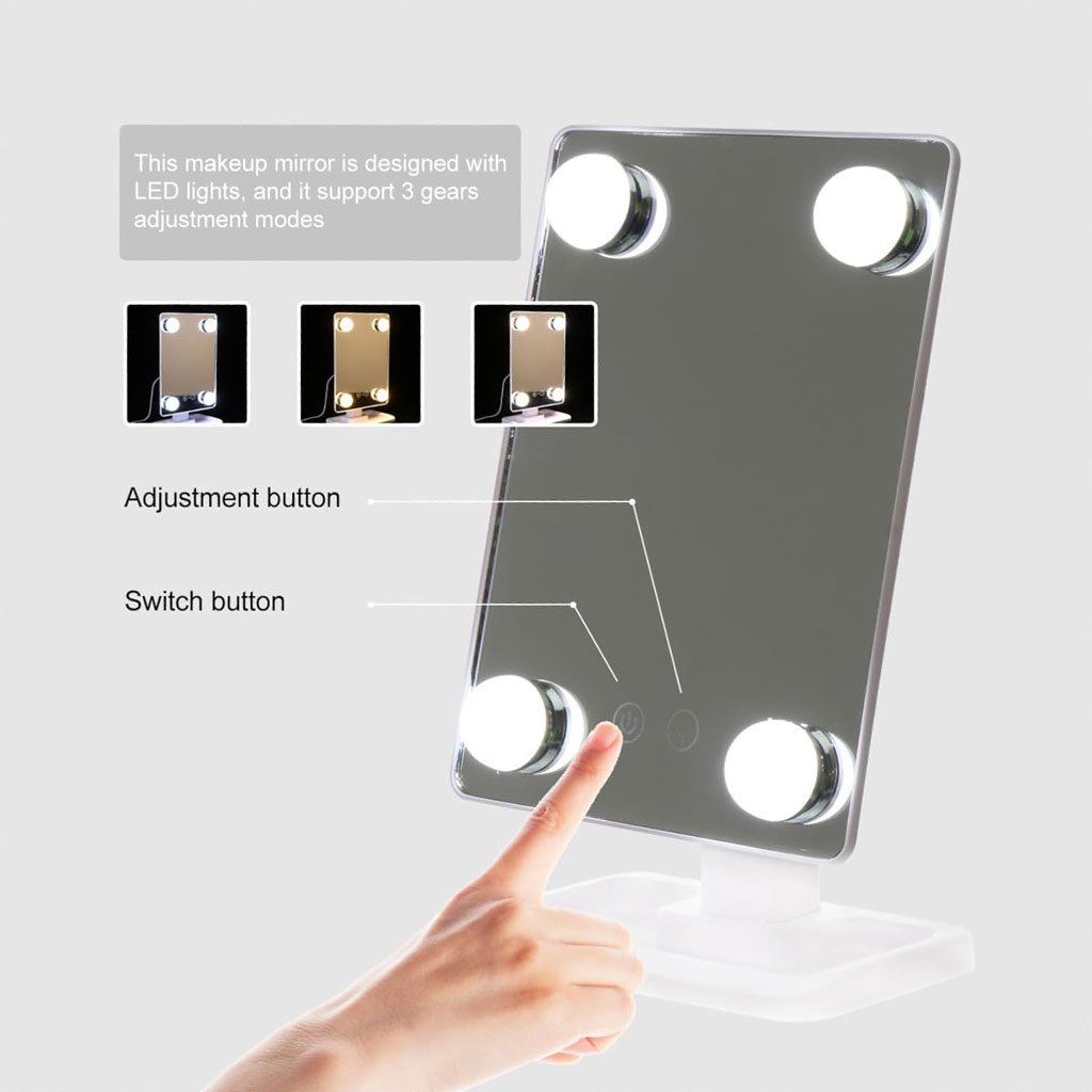 Miroir de Maquillage LED Compact avec Éclairage Réglable et Recharge USB – مرآة مكياج مضيئة image 7