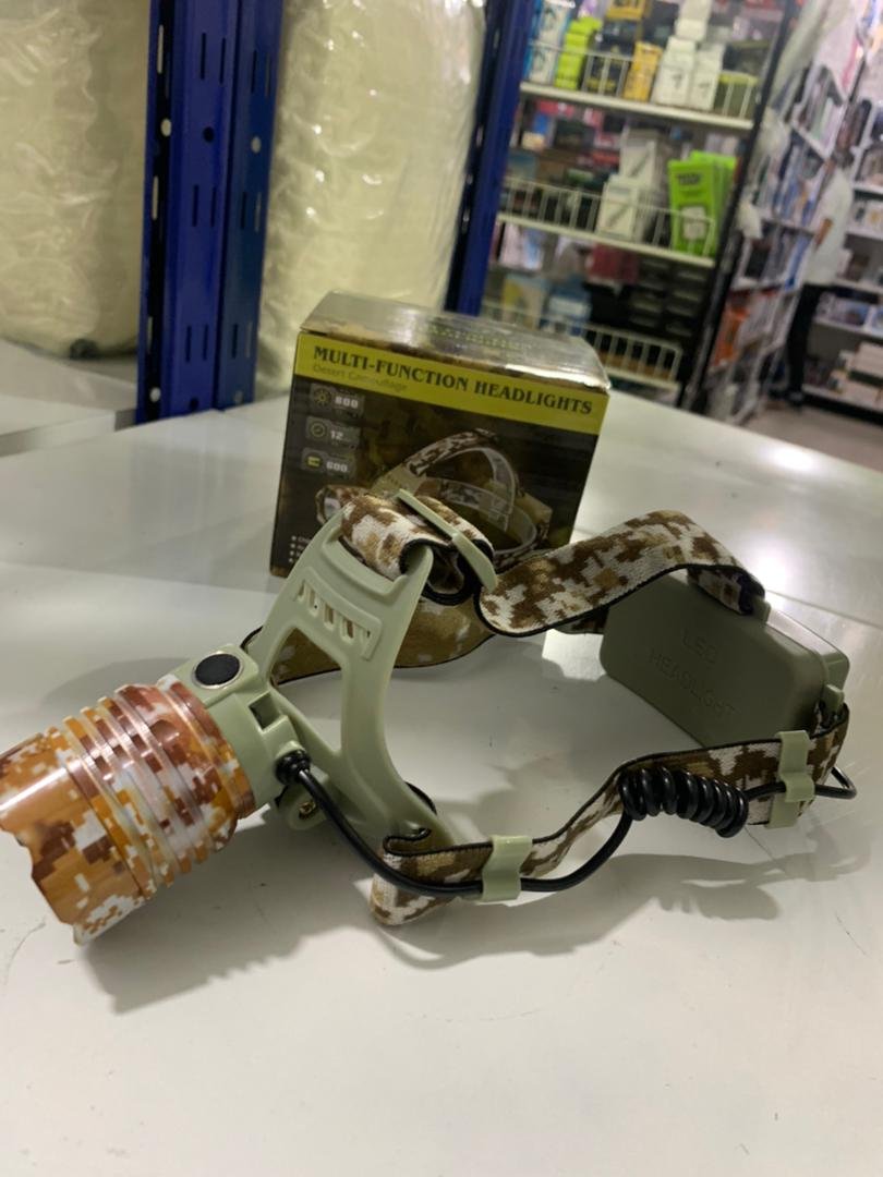 Lampe frontale LED motif camouflage rechargeable مصباح رأس قابل للشحن بنمط التمويه image 9