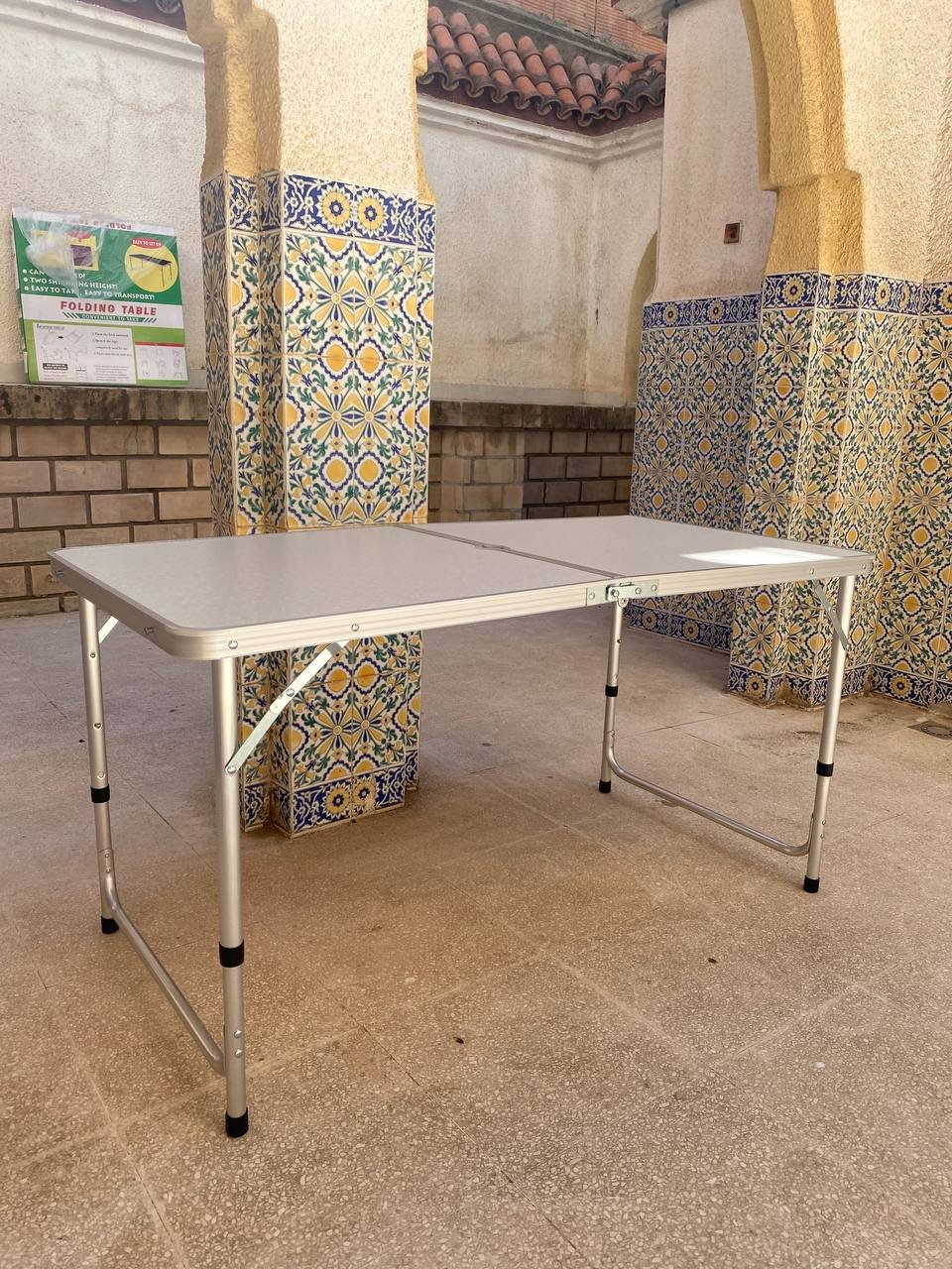 Table pliante valise Portable en métal aluminium 120 x 60 x 70 cm image 5