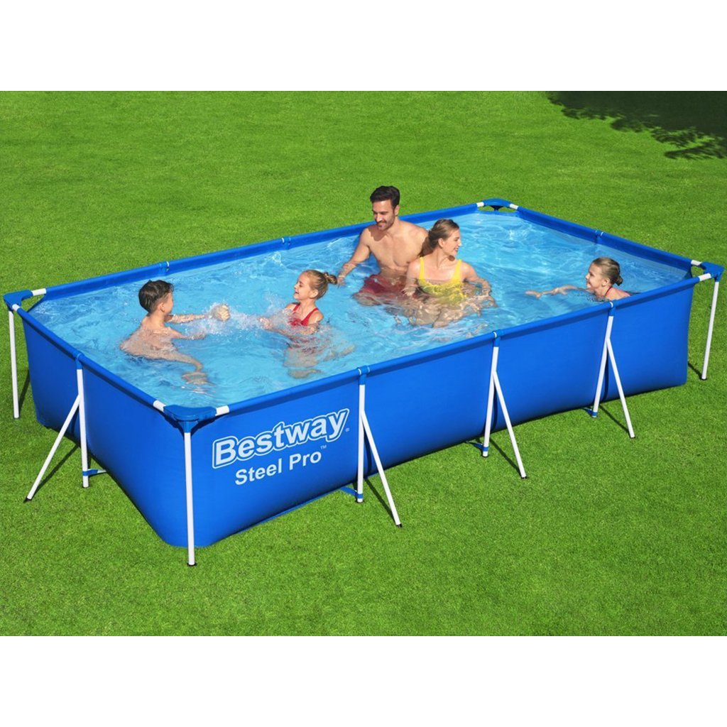 pack piscine rectangulaire Bestway 400 x 211 x 81 cm + pompe + filtre + kit de reparation et autre image 1
