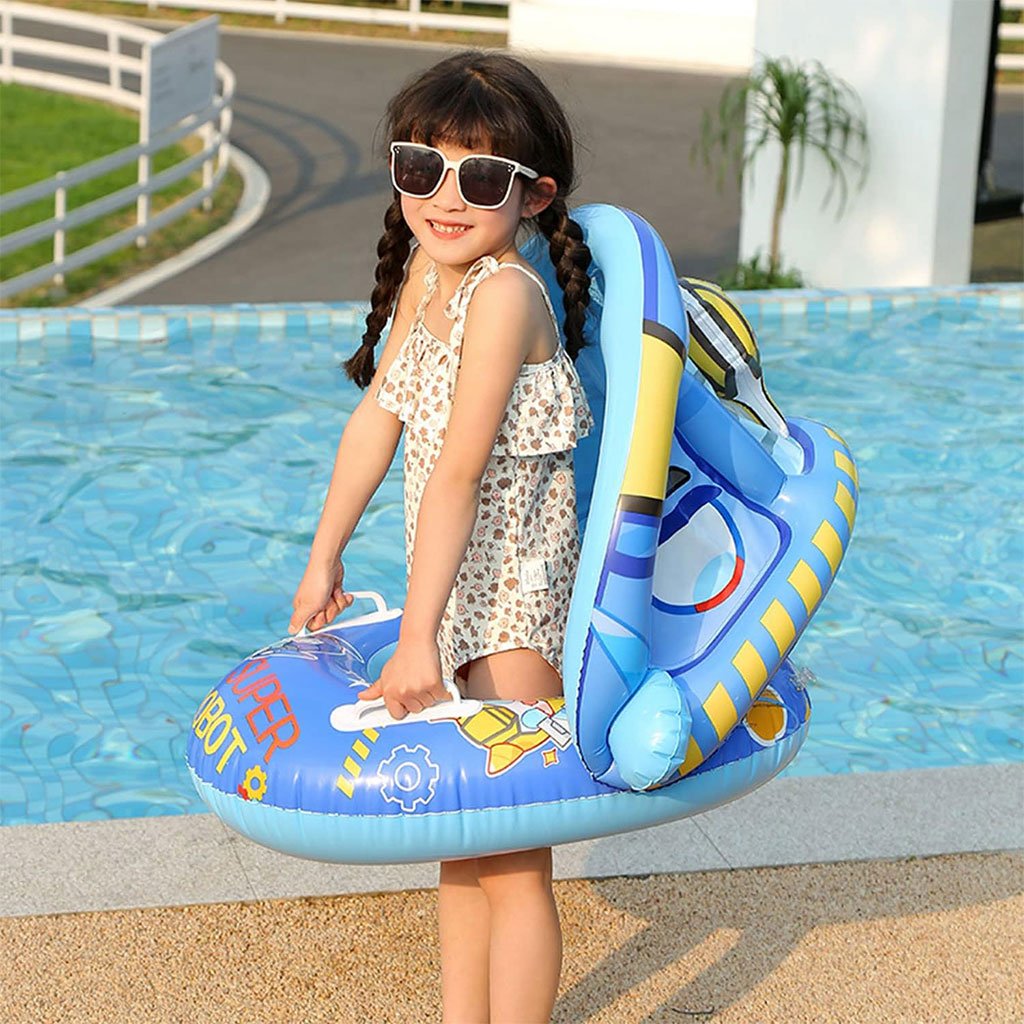 Bouée Bébé Gonflable avec Toit de Protection Solaire – عوامة سباحة قابلة للنفخ مع مظلة للأطفال image 6