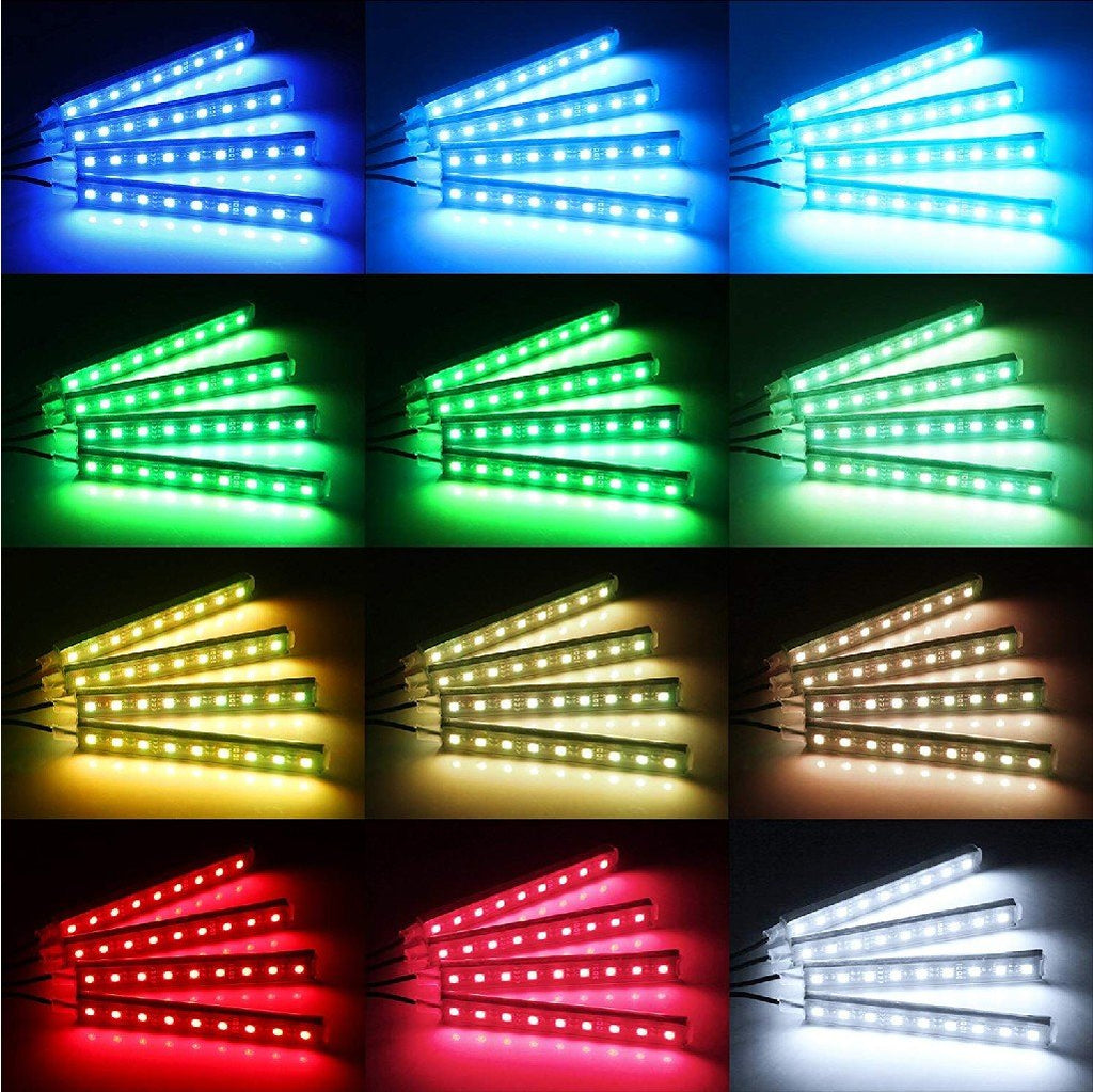 Éclairage Intérieur LED Voiture avec Télécommande – Multicolore et Musical image 4