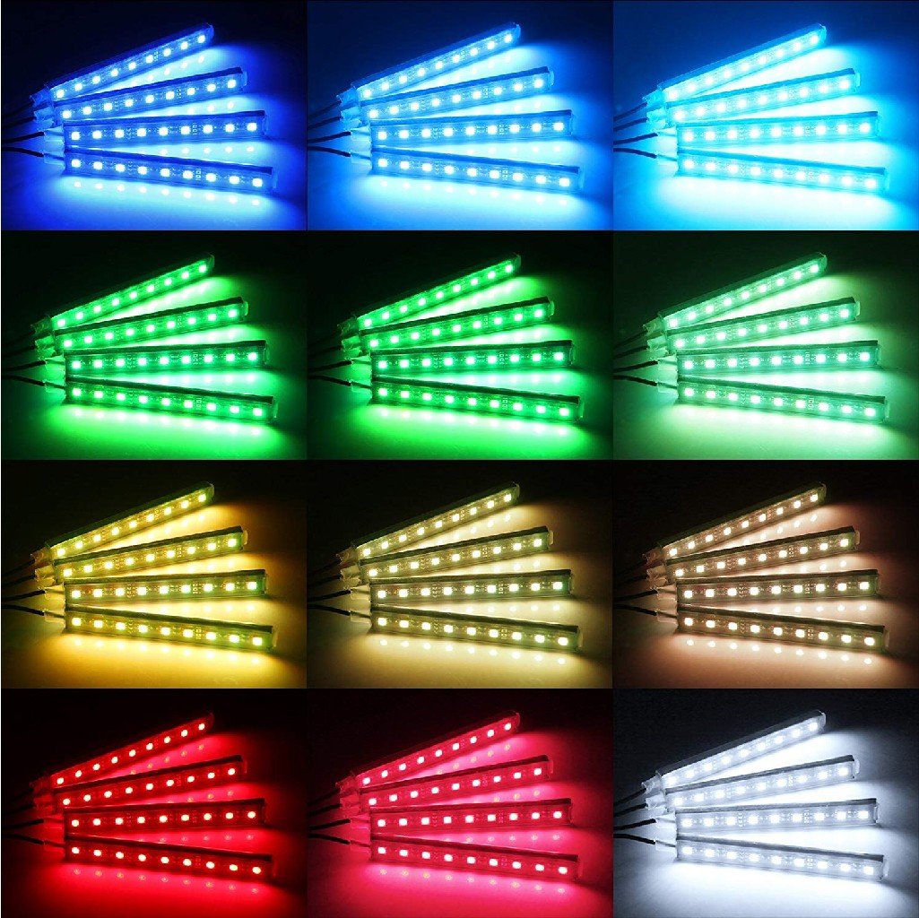 Éclairage Intérieur LED Voiture avec Télécommande – Multicolore et Musical image 4