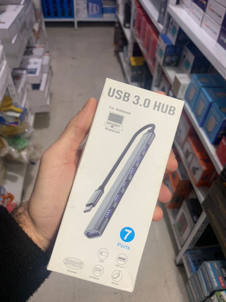 Hub USB-C 7-en-1 Ultra Plat en Aluminium – 7 Ports USB 2.0 image 1