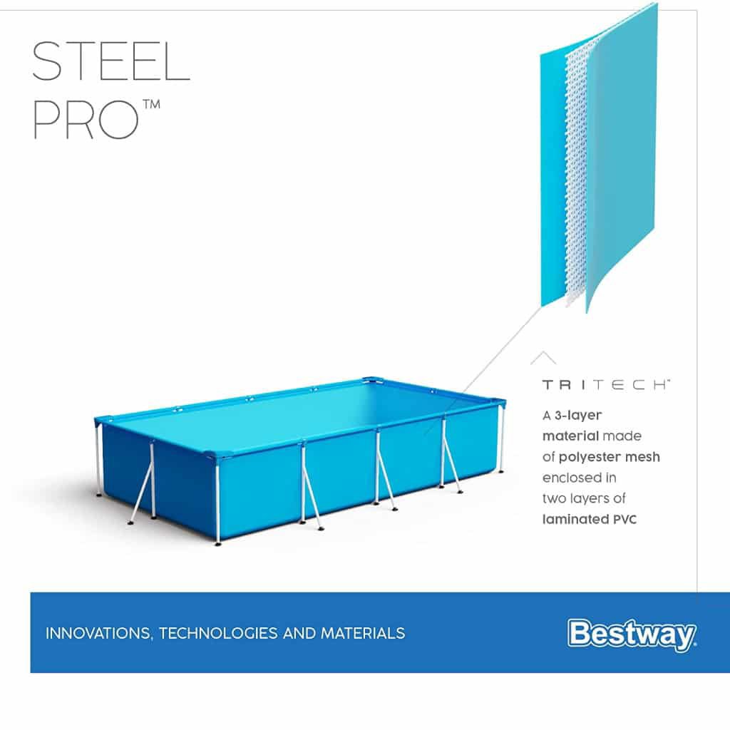 Piscine Tubulaire Enfant Steel Pro 221 x 150 x 43 cm Bestway – مسبح أطفال بإطار معدني قوي image 1