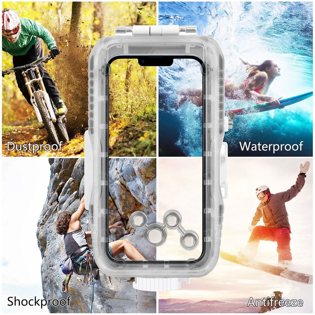 Coque de Plongée Étanche PULUZ 40 m pour iPhone 11 à 16 Pro Max – حافظة احترافية مضادة للماء للتصوير تحت الماء image 2
