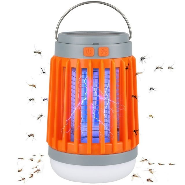 Lampe Anti-Moustique UV Rechargeable avec Charge Solaire et Intensité Réglable image 1