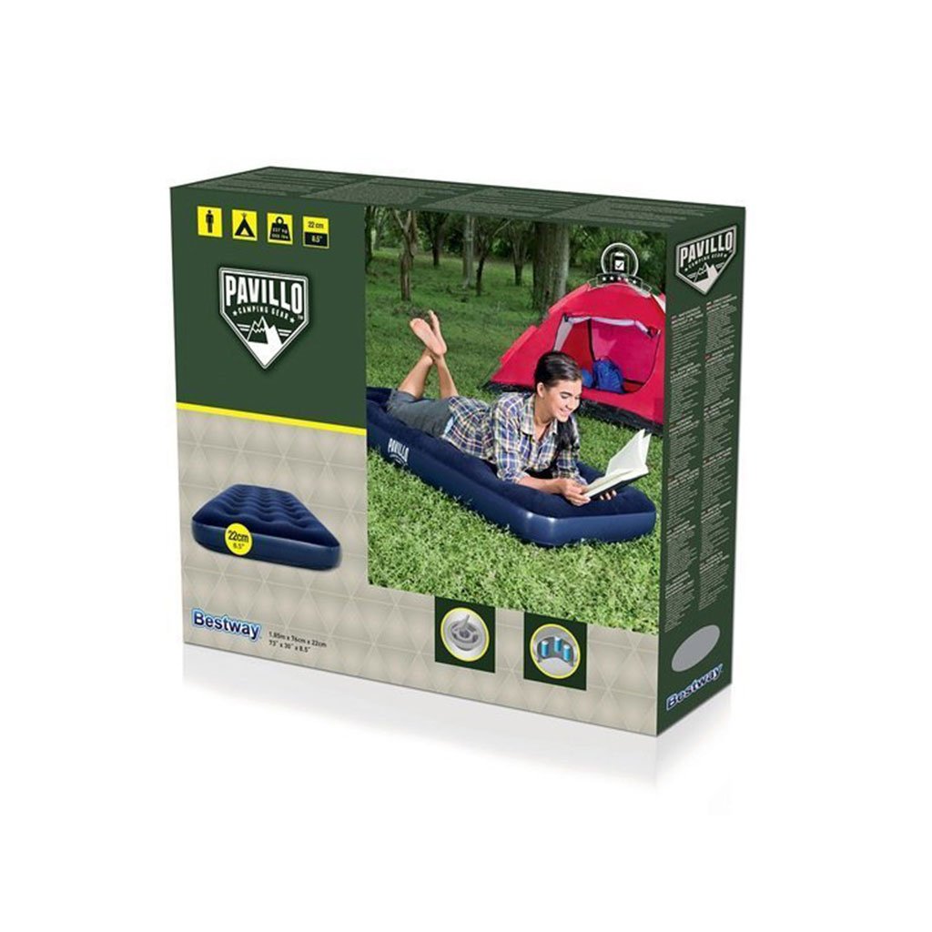 Matelas Gonflable Simple 185x76cm avec Revêtement Velours – Confort Intérieur et Extérieur image 3