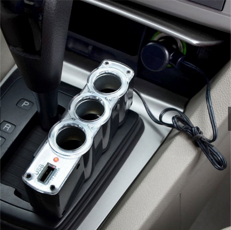 Chargeur Allume-Cigare Voiture 3 Prises avec Port USB – WF-0096 image 2