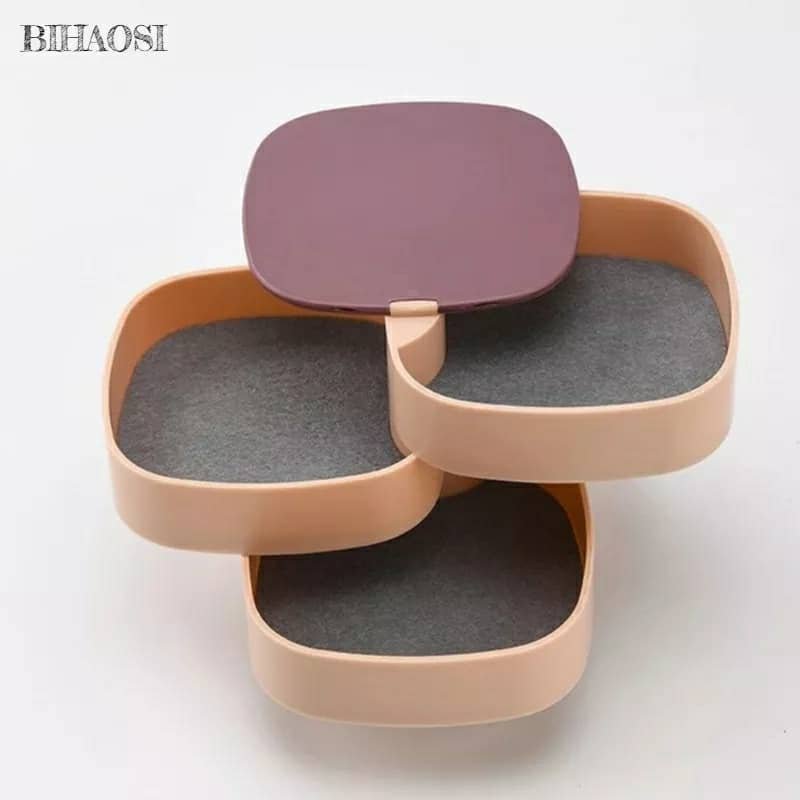 Boîte à Bijoux Rotative avec Miroir – Design Moderne et Multifonctionnel image 8