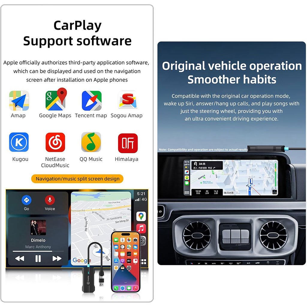 Adaptateur CarPlay & Android Auto Sans Fil – Plug & Play  image 8