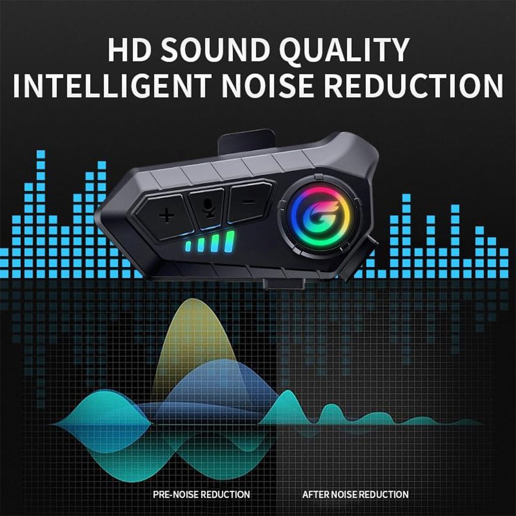 Microphone Casque Moto Sans Fil CL8 Bluetooth 5.3 avec Réduction Intelligente du Bruit image 5