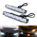 Feux de jour anti-brouillard Haute Puissance pour Voiture – 6 LED Blanches 6000K image 0