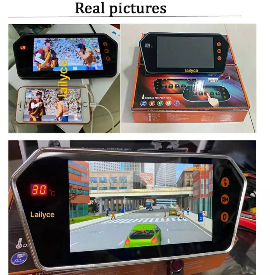 Rétroviseur Moniteur LCD 7" Full HD avec Bluetooth & MP5 image 3